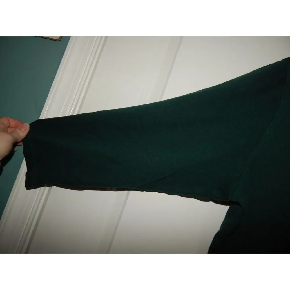 BOBBI BROOKS WOMAN plus size 14W/16W vintage forest green mock neck long sleeve - Picture 6 of 7